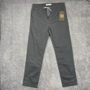 Indigo Wisdom Pants Mens Large Gray Chino Straight 32 Inseam New